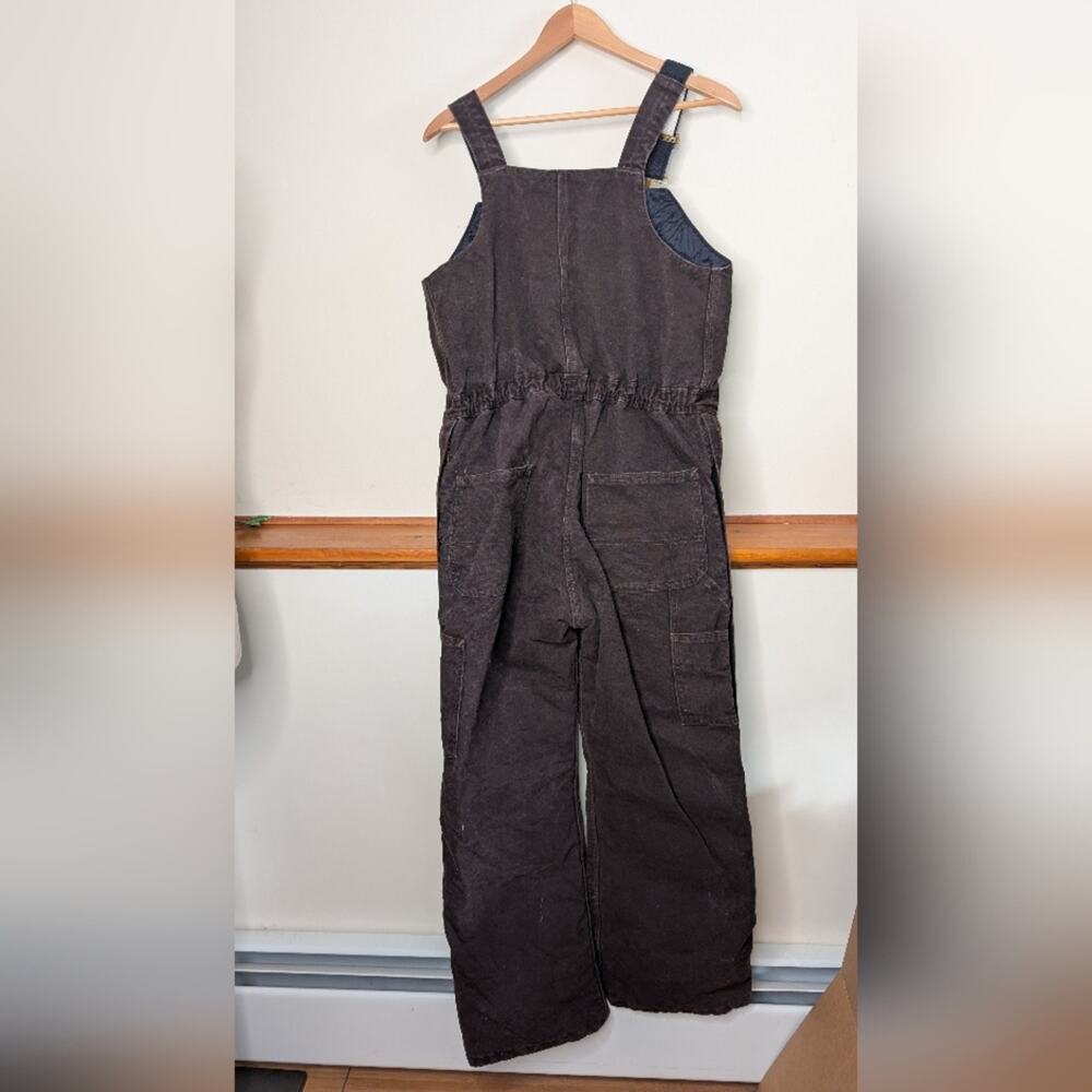 Carhartt Insulated Bib Overalls Brown Duck Canvas Size 8x30 Women - Picture 3 of 9